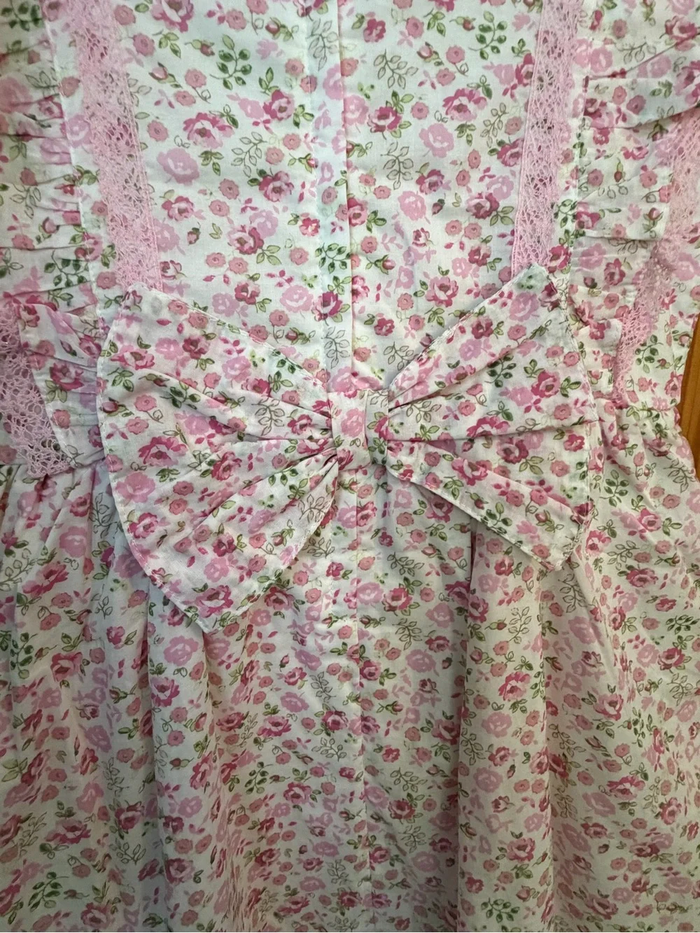 American Girl x LoveShackFancy Pink Floral Lace-Trim Dress